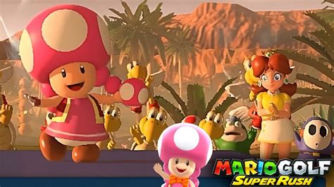 Mario Golf Super Rush Toadette Vs Pauline Vs Daisy At Spiky Palms Youtube