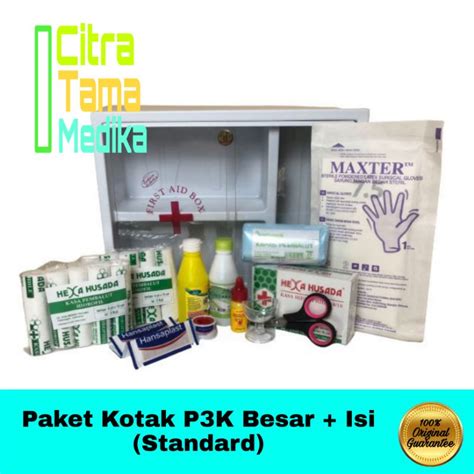 Jual Paket Kotak P3k Besar Dinding Dan Isi Lengkap Murah Tipe Standard