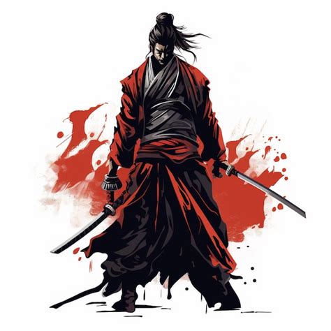 Guerrero Samurai Jap N Ilustraci N Vectorial Cultura Katana Arte