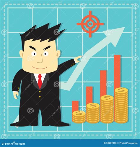 Cute Stock Market Investor Flat Cartoon Stock Vector Illustration Of