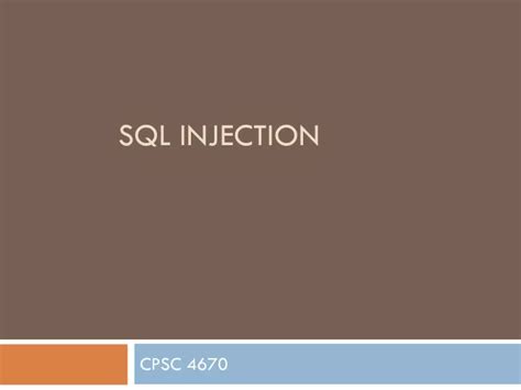 Ppt Sql Injection Powerpoint Presentation Free Download Id 9318694