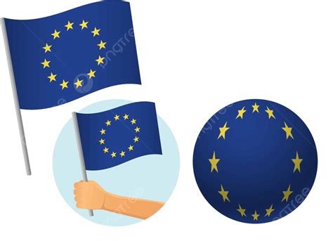 Europe Eu Flag Icon Set Flag Set Isolated Vector, Flag, Set, Isolated ...