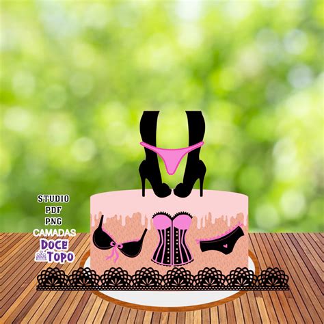 Topo De Bolo Ch De Lingerie Studio Pdf Png Doce Topo