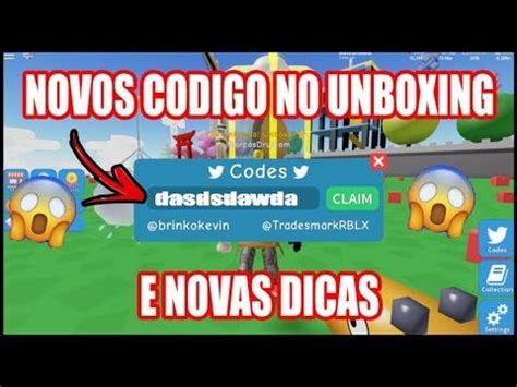 Novos C Digos De Coins E Novas Dicas Unboxing Simulator Roblox Youtube