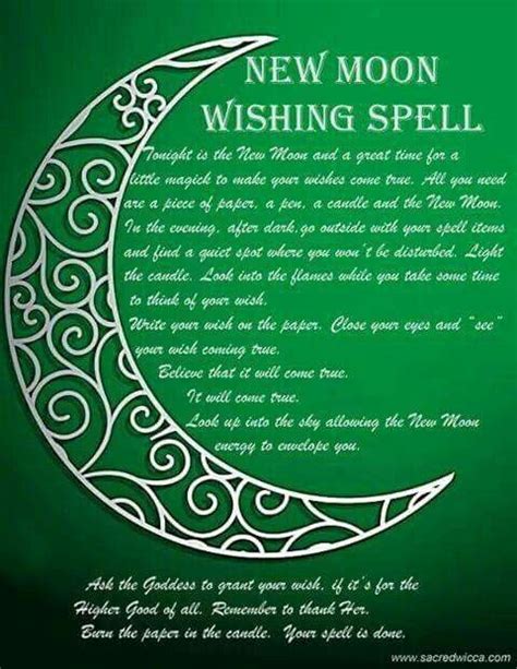 New Moon Wishing Spell New Moon New Moon Rituals Moon Spells