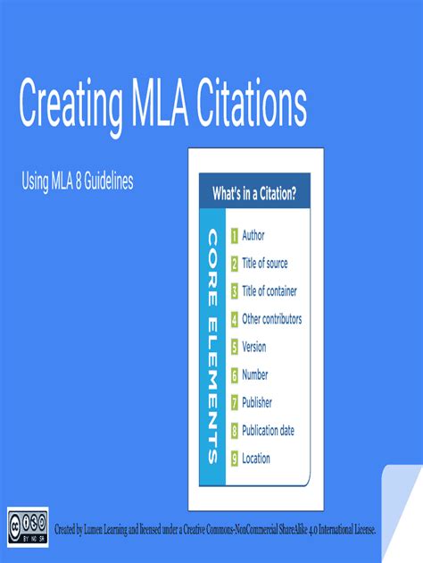 Fillable Online Creating MLA Citations Fax Email Print PdfFiller