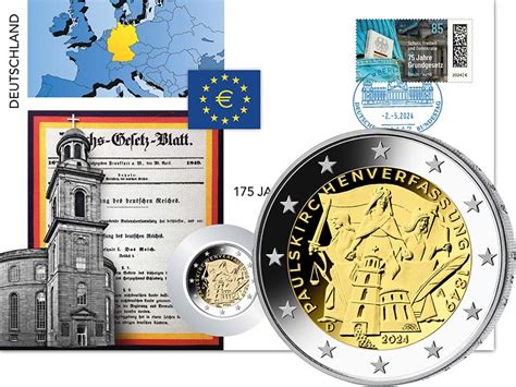 Euro Numisbrief Brd Jahre Paulskirchenverfassung