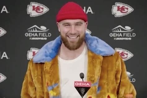 Travis Kelce Surprised By Mom In Postgame Press Conference