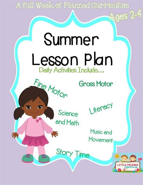 Summer Lesson Plan Themes For Preschool