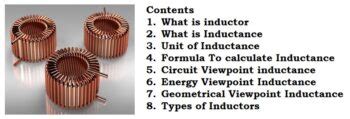 Inductor | inductance | Units | Formula