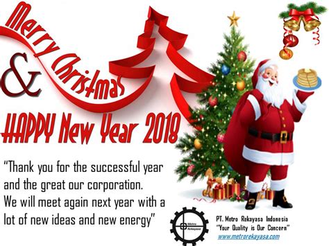 Merry Christmas And Happy New Year 2018 PT Metro Rekayasa Indonesia