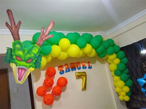 Dragón ball Z Shenlong Piñata de goku Fiesta de goku Globos