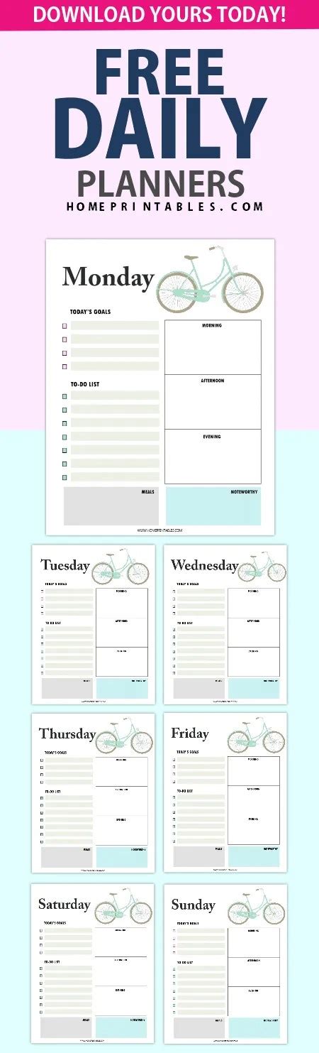 Free Printable Daily Planners And Organizers Free Templates Printable