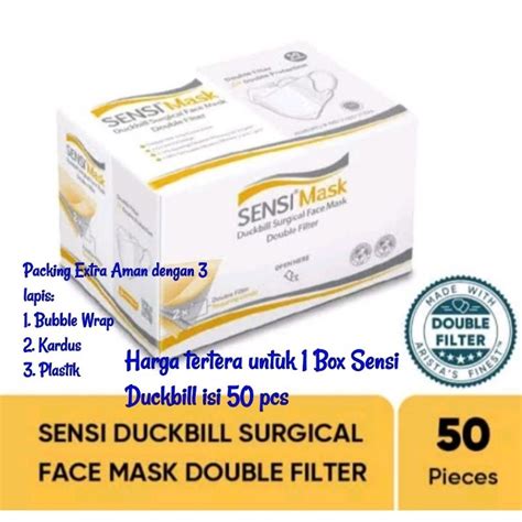 Jual Masker Sensi Duckbill Box Isi Pcs Original Ply Double Filter