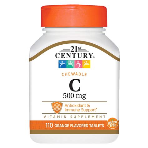 St Century C Mg Orange Chewable Tablets Count Walmart