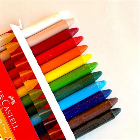 Giz De Cera Escolar Jumbo Faber Castell Cores Neon Volta As Aulas