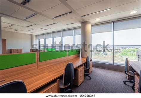 Modern Interior Wooden Green Office Furniture Stock Photo (Edit Now ...