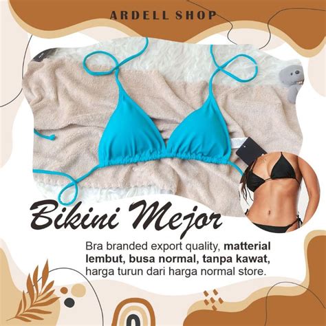 Jual Fm Bikini Wanita Bra Tanpa Kawat Mejor Precio Polos Green M L Shopee Indonesia