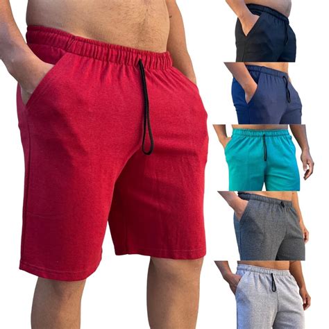 Bermuda Masculina Moletinho Sem Estampa Elástico Academia Plus Size P