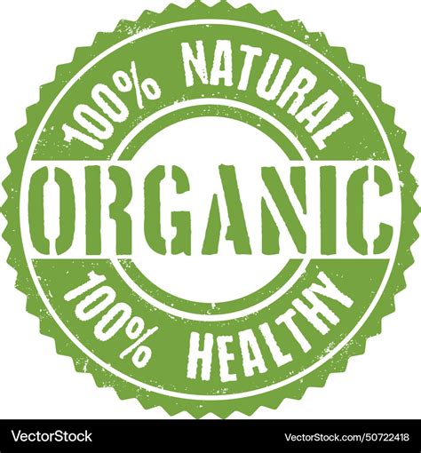 Green Organic Stamp Royalty Free Vector Image Vectorstock