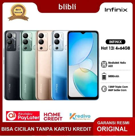 Promo Infinix Hot 12i Ram 4GB 64GB 7GB Extended RAM 6 6 IPS HD Premium Super Bright Display