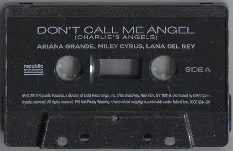 ARIANA GRANDE Miley Cyrus LANA DEL REY Dont Call Me Angel CASSETTE