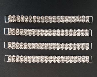 Cm Long Sparkling Rhinestone Bikini Connectors Silver Etsy