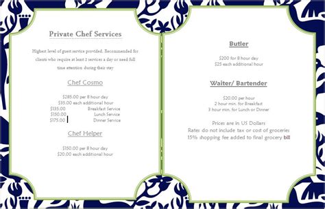 Private Chef Menu | Private Party Menu Cabo | Welcome Party Menu Cabo