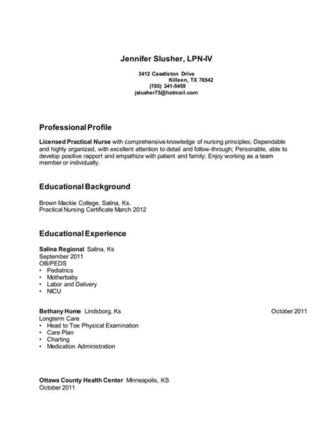 Lpn Resume Pdf