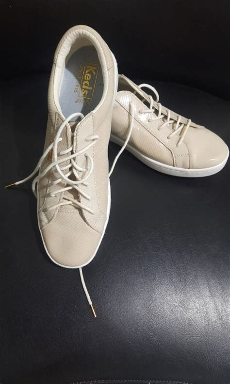 New Original Leather Nude Keds Women S Fashion Footwear Sneakers On Carousell