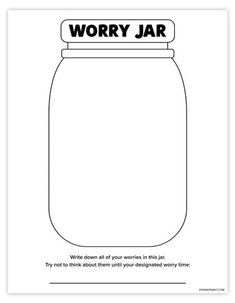 Printable Worry Jar