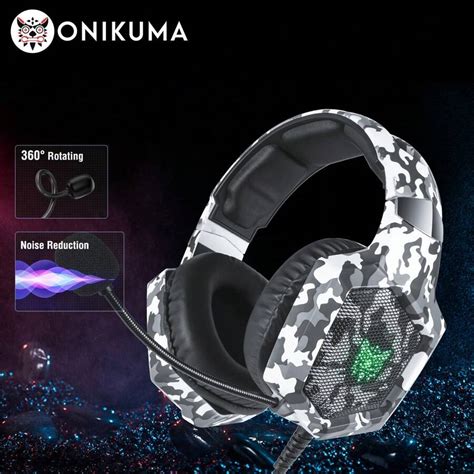 ONIKUMA Auriculares para juegos ONIKUMA K8 con micrófono HD flexible