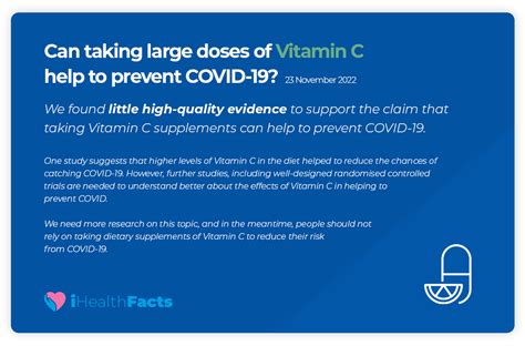 Can taking large doses of Vitamin C help to prevent COVID-19? • iHealth Facts