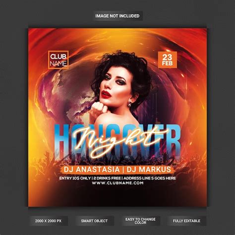 Premium Psd Hangover Night Club Party Flyer Template