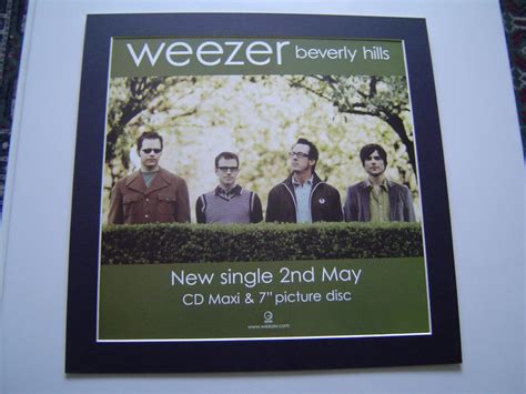 Weezer Beverly Hills Poster in A Custom Made Mount Ready to - Etsy