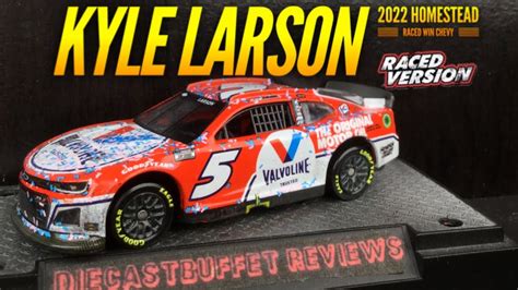 2022 KYLE LARSON HOMESTEAD RACED WIN VALVOLINE CHEVY CAMARO