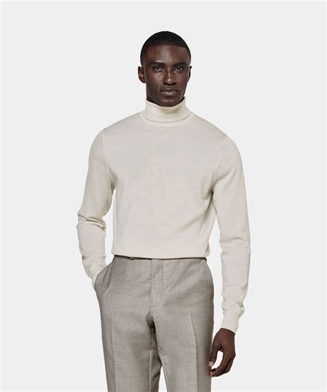 Taupe Turtleneck In Wool Cashmere SUITSUPPLY US