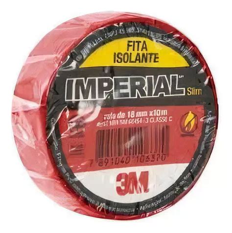 Fita Isolante Imperial Vermelha M Mm X Mt Kit P S Cor