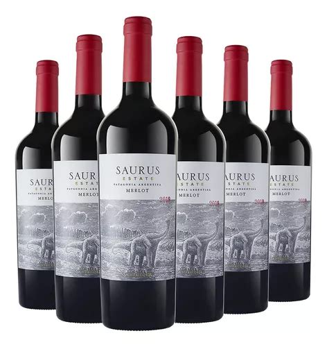 Vino Saurus Estate Merlot 6x750cc Caja X6 Familia Schroeder