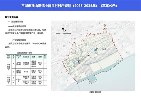 平湖市独山港镇小营头村村庄规划（2023 2035年）（草案公示）