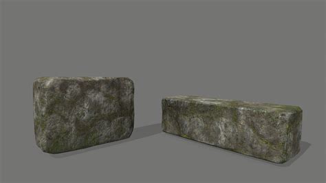 D Model Ruin Set Stone Pillar Vr Ar Low Poly Cgtrader