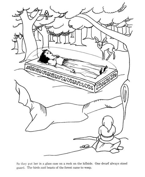 Snow White And The Seven Dwarfs Fairy Tale Story Coloring Pages Page