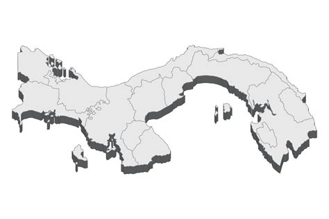 Ilustración de mapa 3D de Panamá 12031264 PNG