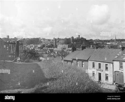 View of Haverfordwest Castle from the Prendergast area of the town ...