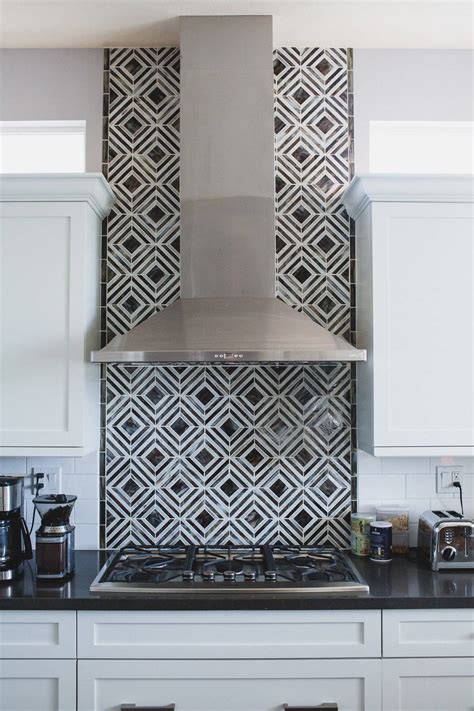 Black White Backsplash Tiles Classy And Eminent Feel For Kitchens