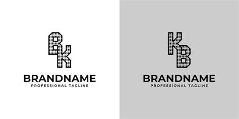 Premium Vector Letters Bk And Kb Dot Monogram Logo Suitable For