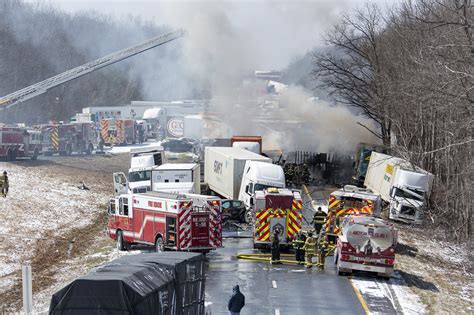 Video Shows Motorist Leap Out Of Trucks Path In Fatal Pileup