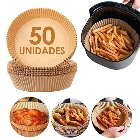 Forma De Papel Air Fryer Forminha Descartavel Fritadeira Eletrica Kit