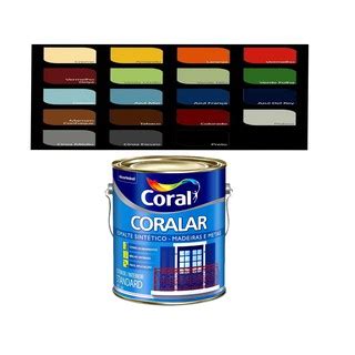 Tinta Coralar Esmalte Brilhante Ferro Madeira Aço Galão 3 6L Escolha