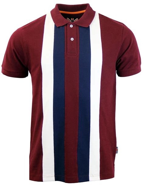 Trojan Records Retro Mod Block Stripe Pique Polo Shirt